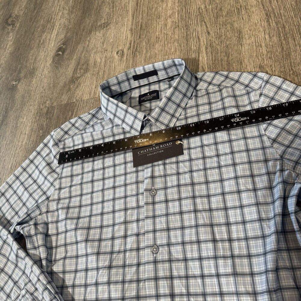 Chatham Road Collection Long Sleeve Button Down Casual Blue Gray Plaid NWT Small - Picture 7 of 10